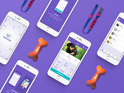 VetCode app app care digital product pets ui ux