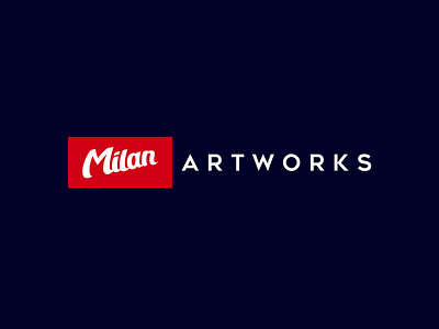 Milan artworks logo milan artworks symbol wordmark logo