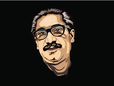 Shekh Mujibur Rahman cartoon cartoon illustration cartooning illustrator portrait art shekh mujib vector vector portrait vexel