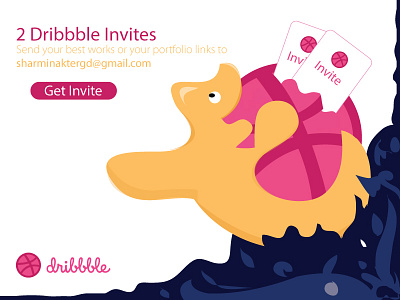 Dribbble Invites 2 dribbble invite dribbble dribbble invitation dribbble invite get invite illustration invitaion
