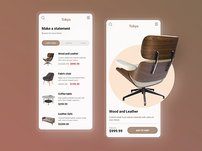 Furniture App Concept adobe xd app dailyui design illustration ui ui ux