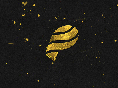 Gold Effect 3d branding flat icon logo design minimal vector web