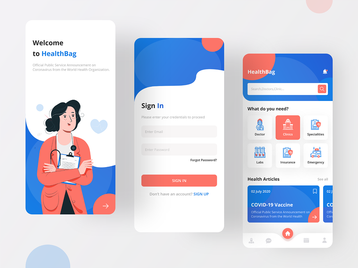 Doctor Consultation App by Manoj Dalvadi for MindInventory on Dribbble
