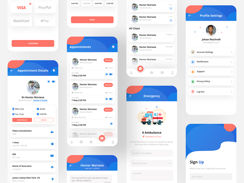 Doctor Consultation App by Manoj Dalvadi for MindInventory on Dribbble