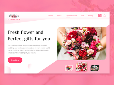 Flower app clean layout florist flower flower shop gift icon layout shop tempalte ui ux we design website