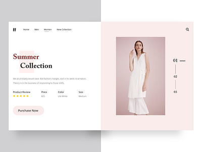 Fashion Clothes Website Landing Page branding clean clothes collection design fashion icon layout modern new collection shop shopping store ui ui ux ui deisgn web website