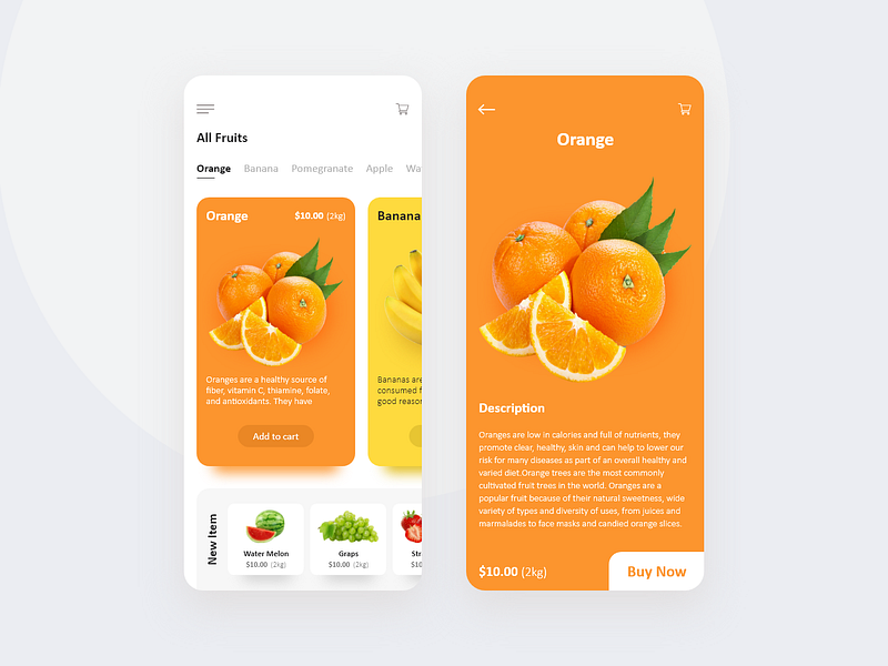 Fruit App by Manoj Dalvadi for MindInventory on Dribbble