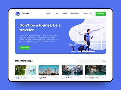 Travel Web Platform Design branding clean design icon layout travel travel agency travel web travel website travelling ui uiux ux web webdesign website