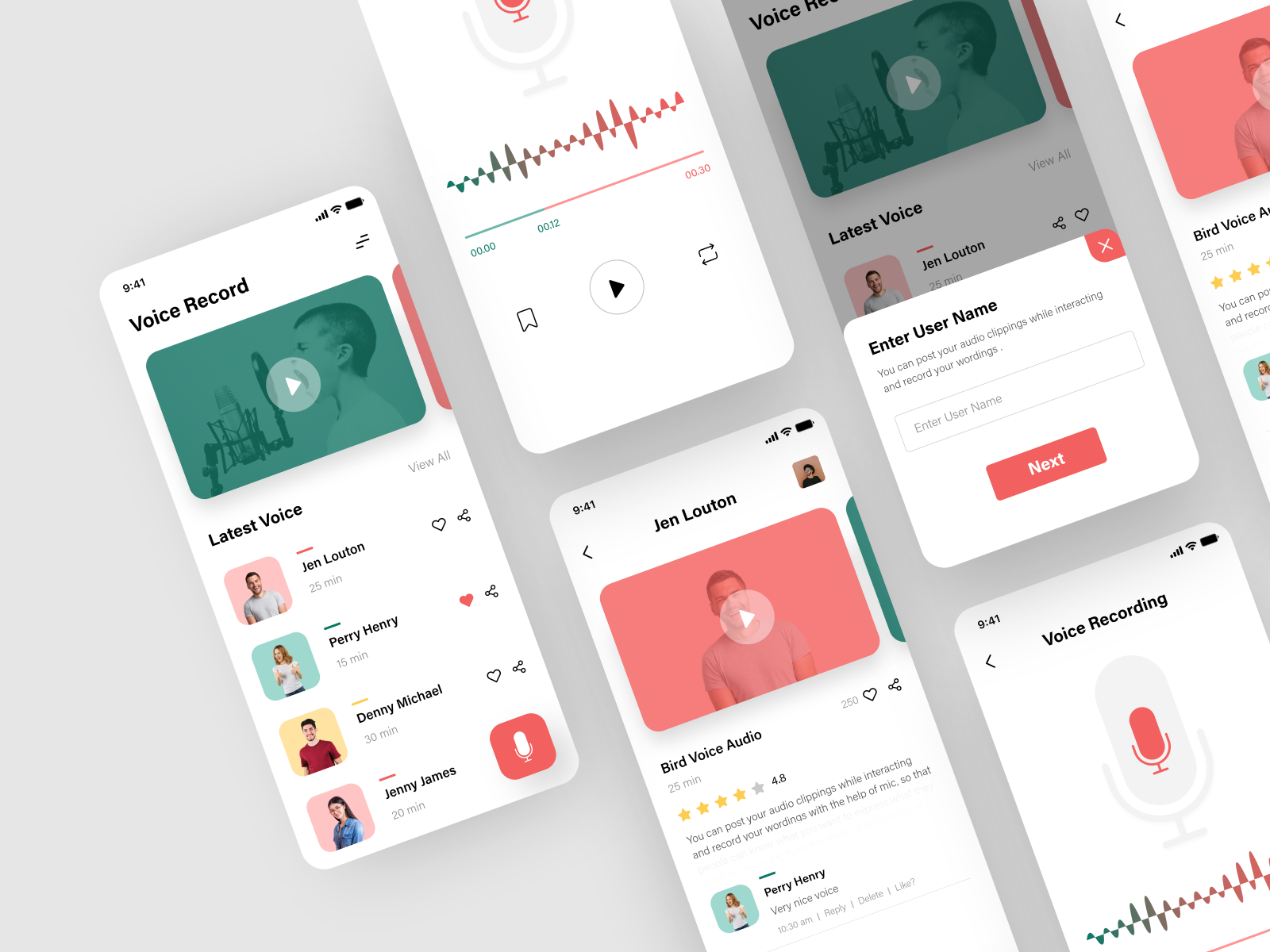 Voice Recorder App by Manoj Dalvadi for MindInventory on Dribbble