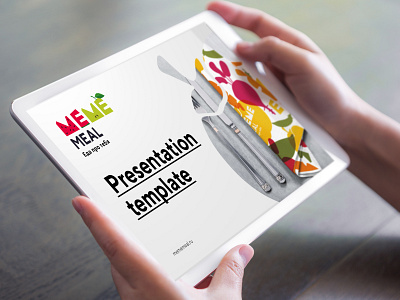 Presentatation template MEME-Meal adobe illustrator branding design illustration interface meal techdesign vector