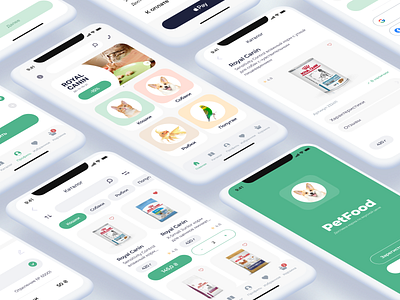 Pet food app app design feed figma mobile petfood petshop ui ux ui