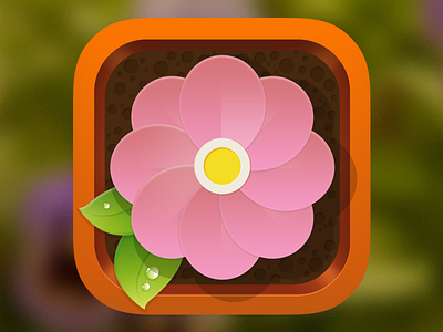 Flower Power Icon app flower flower power garden green houseplant icon ios plant