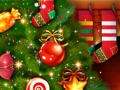 Christmass bow candy christmass sock tree