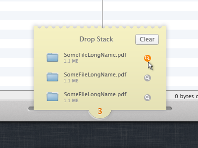 Drop Stack file manager list mac paper receipt ui