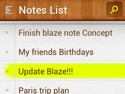 Blaze Notes android list marker note notes paper shelf to do wood