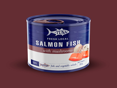 Labels design for fish salads design graphic design illustration label packaging vector