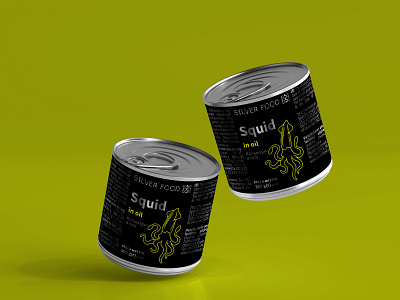 Squid branding design illustration label design label packaging