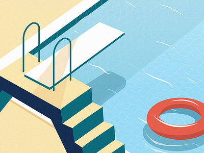 Plongeon affiche dive illustration illustrator cc logo poster art swimming pool vector