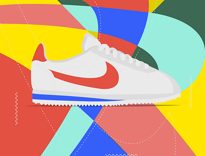 Classic 90s cortez illustration illustrator cc nike nike shoes oldschool vector