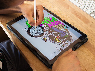 Illustration Flat Track Ipad Pro
