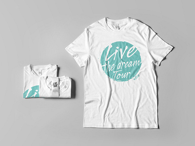 T-shirt Live The Dream Tour logo serigraphy t shirt vector