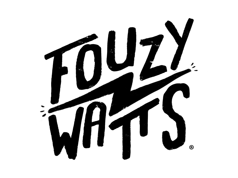 Logo Fouzy les Watts animation logo oldschool photoshop retro typography vector