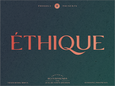 ETHIQUE FONT design fashion font fontype gold headline jewelry logo logo designs luxury luxury font mid century modern packaging pretty sans serif serif font signature