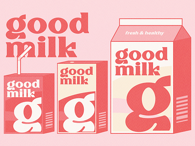 good Milk Illustration clever flat font logo logo designs minimalist modern simple simple designs vector