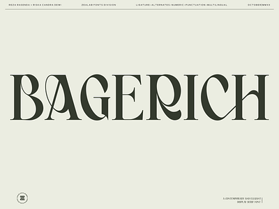 Bagerich Font brand identity branding design display font display serif font font design fonts illustration logo new font sans serif serif font type type design typeface typography