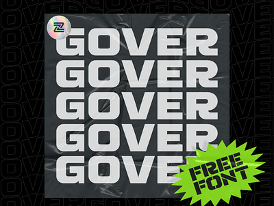 GOVER FREE FONT! branding design fonts freelancer illustration logo logo designs modern typography ui ux