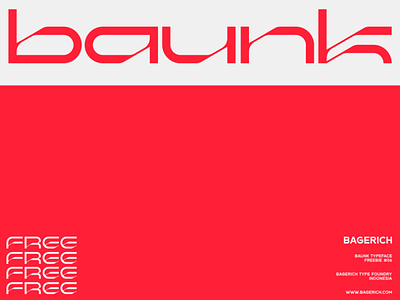 Baunk- FREE Typeface
