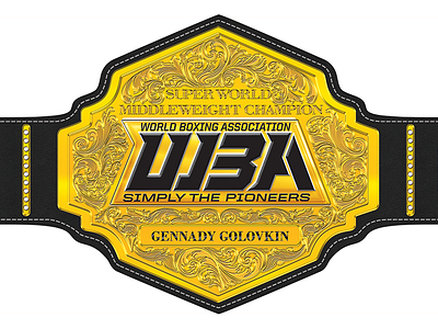 WBA Logo and Title Belt belts boxing design illustration scroll