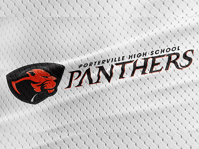 Porterville High School Panthers branding design graphic illustration logo panther sports