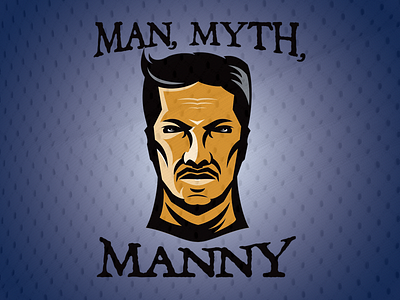 The Man, The Myth, The Manny branding face illustration logo sports