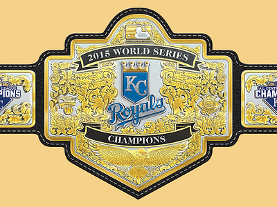 Kansas City World Series Champions Title Belt baseball belt design illustration kansas city logo mlb royals scrolls sports