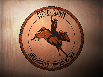 City of Clovis Seal Logo california city clovis design illustration logo seal
