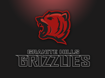 Granite Hills Alternate Mark bear design grizzlies illustration logo sports