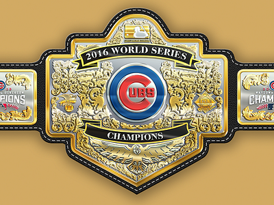 Chicago Cubs Title Belt baseball belt blue chicago cubs eagle mlb series sports title trophy world