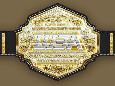 WBA Title Belt and Logo Bantamweight belt boxing branding design fight illustration logo scrolls sports trophy