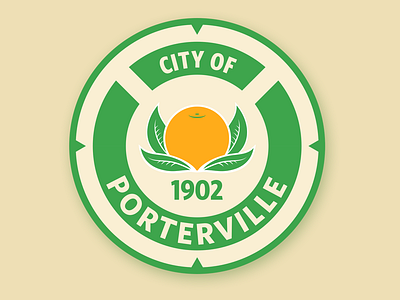 City of Porterville seal agriculture badge california city crest fruit orange porterville seal