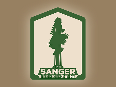 City of Sanger seal badge city crest nature sanger seal sequoia tree