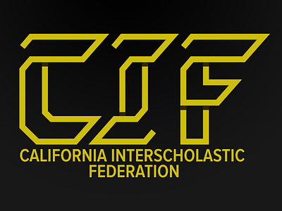 CIF Logo california grid letter logo mark school sports type