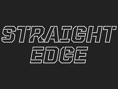 Straightedge Wordmark grid logo type wordmark