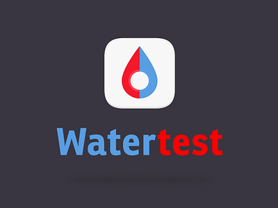 Watertest Logo app branding mobile application ui water watertest web