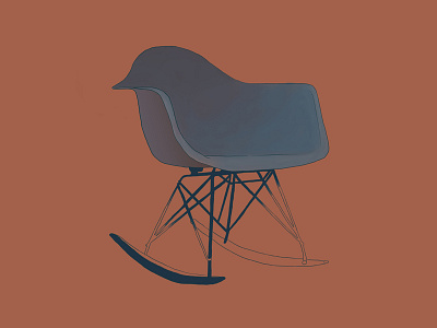 Eames Plastic Chair charles eames digital drawing furniture