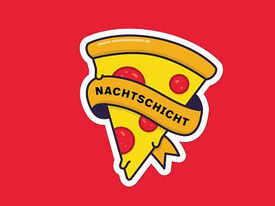Sticker Pizza 2d berlin design night edenspiekermann illustration pizza postcard sticker