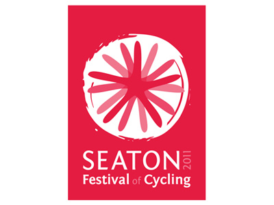 Seaton Festival of Cycling Branding branding cycling logo red seaton