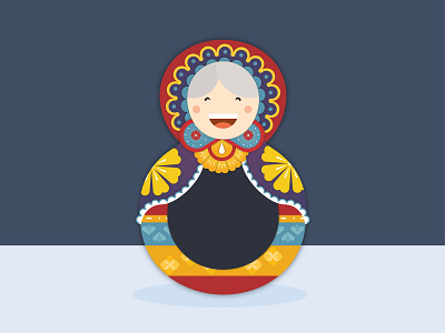 Granny matriochka colors design doll dribbble flowers granny height illustration matriochka matryoshka woman womens day