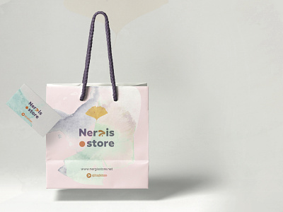 Nergis store arabic branding design illustration logo typography vector تصميم شعار عربي متجر هويه