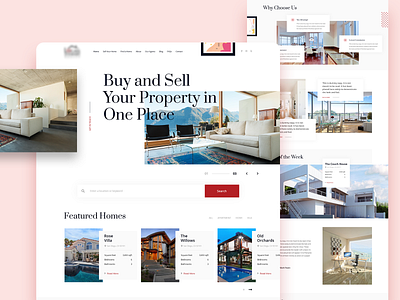 Real Estate Website Design construction construction website design header interaction landing page modern real estate ux website website builder website design website header